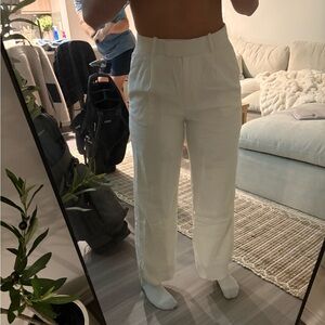 Abercrombie Tailored linen pants in white